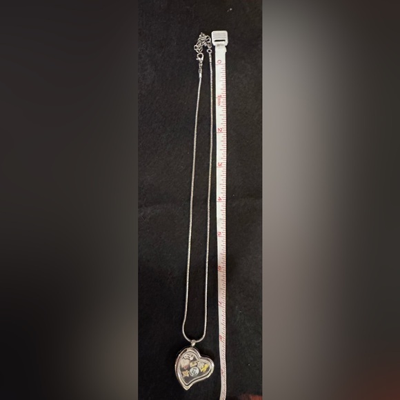 Locket heart necklace w charms - Picture 4 of 7